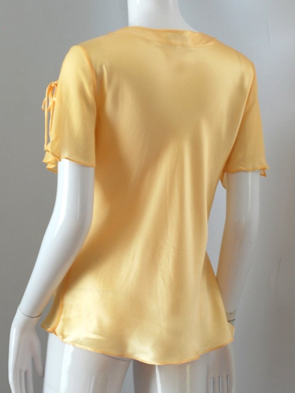 Vivaseta Silk Top With Embroidery On Silk Chiffon - Picture 5 of 7